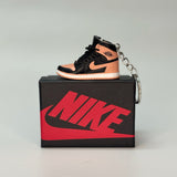 air jordan 1 | nike AJ1 | sneaker keychain | miniature box | sneaker collector | sneaker accessories | black | white | crimson tint