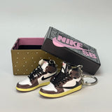 air jordan 1 | mini sneakers | keychain trend | Sneakerhead | travis scott | Brown | White | Black