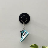 air jordan 1 | nike AJ1 | sneaker keychain | miniature box | sneaker collector | sneaker accessories | unc | red swoosh| blue | black | white