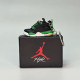 air jordan 4 | nike AJ4 | sneaker keychain | miniature box | sneaker collector | sneaker accessories | pine | green| black| white