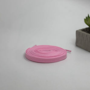 Baby pink flat laces for AJ1, Nike Dunk, Vans, and Converse sneakers