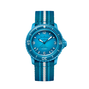 Blancpain X Swatch Blue Lagoon Bioceramic Scuba Fifty Fathoms Collection