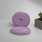 Stylish sneaker laces in lavender for Air Jordan, AF1, Converse, Puma, and On Cloud trainers
