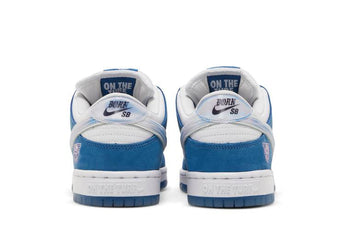 On-foot shot of Nike SB Dunk Low Born x Raised – high-demand streetwear sneakers, rare limited edition hype kicks