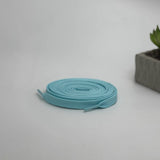Powder blue flat laces for AJ1, Nike Dunk, Vans, and Adidas Originals sneakers
