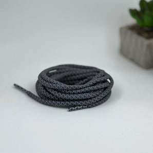 Dark Grey Reflective laces for Yeezy 350 | Glow in the dark round laces | Shiny shoe laces | Laces for Air Force 1
