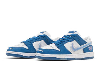 Close-up of Nike SB Dunk Low Born x Raised detailing – premium urban sneakers, collector-grade Nike SB Dunk design