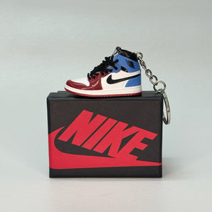 air jordan 1 | nike AJ1 | sneaker keychain | miniature box | sneaker accessories | sneaker charm | fearless | red | blue | white | black