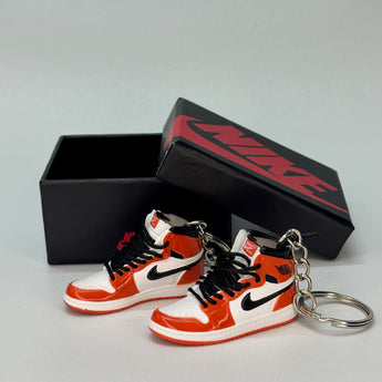 air jordan 1 | mini sneakers | keychain trend | Sneakerhead | orange | white | black | backbone
