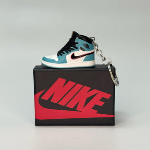 air jordan 1 | nike AJ1 | sneaker keychain | miniature box  | sneaker collector | sneaker accessories | UNC | black | white | blue | red swoosh