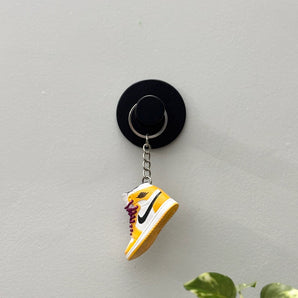 air jordan 1 | nike AJ1 | sneaker keychain | miniature box  | sneaker collector | sneaker accessories | yellow | white | purple | black