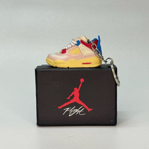 air jordan 4 | nike AJ4 | sneaker keychain | miniature box | sneaker accessories | sneaker charm | union | guava | yellow | pink | red 