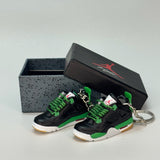 air jordan 4 | mini sneakers | keychain trend | Sneakerhead | nike AJ4 | green | pine | black
