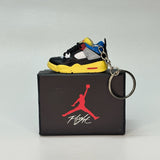 air jordan 4 | nike AJ4 | sneaker keychain | miniature box | sneaker accessories | sneaker charm | black | yellow | blue | union