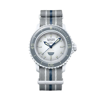 Blancpain X Swatch Antarctic Ocean Bioceramic Scuba Fifty Fathoms Collection