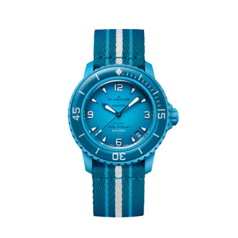 Blancpain X Swatch Blue Lagoon Bioceramic Scuba Fifty Fathoms Collection