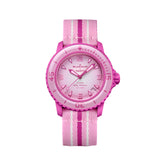 Blancpain X Swatch Pink Ocean Bioceramic Scuba Fifty Fathoms Collection