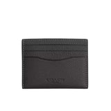 Coach Cardholder - Pebbled Leather Graphite