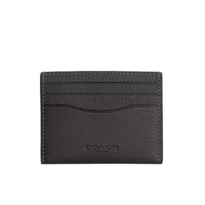 Coach Cardholder - Pebbled Leather Graphite