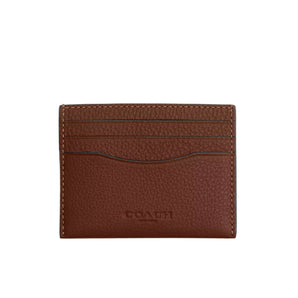 Coach Cardholder - Pebbled Leather Saddle