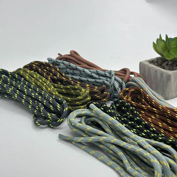 Stylish dash laces set showing trendy two tone sneaker shoelaces for Jordans Dunks and casual sneakers