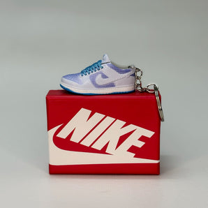 dunk | nike | sneaker keychain | miniature box | sneaker accessories | sneaker charm | union | blue | white
