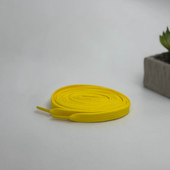 Yellow Nike Air Jordan 1 replacement flat laces