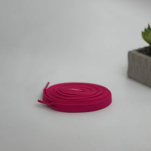 Fuchsia flat laces for AJ1, Dunk, Nike SB, Vans, and Converse sneakers