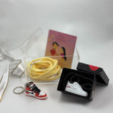 Sneaker keychain and pendant Rakhi gift combo 