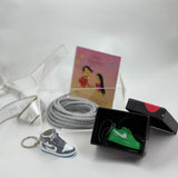 Gift set for Rakhi with sneaker pendant and colourful lace