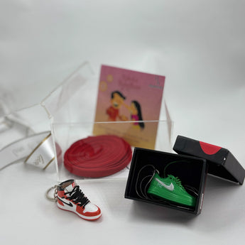 Rakhi special hamper with sneaker-themed gifts