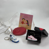 Customized Rakhi combo with keychain, lace and pendant