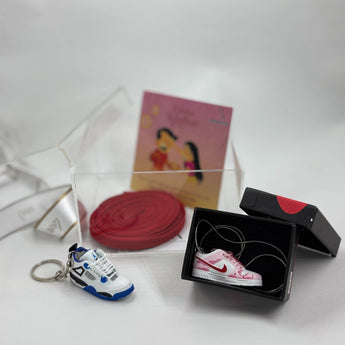 Customized Rakhi combo with keychain, lace and pendant