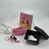 Sneaker keychain and pendant Rakhi gift combo 