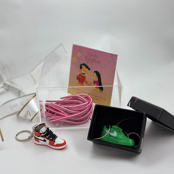 Rakhi special hamper with sneaker-themed gifts