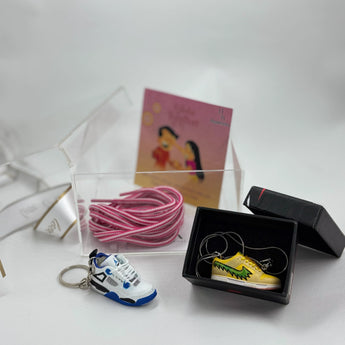 Gift set for Rakhi with sneaker pendant and colourful lace