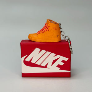 air jordan 1 | nike AJ1 | sneaker keychain | miniature box | sneaker accessories | sneaker charm | orange | red
