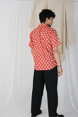 Red Camel Block Print Shirt | Cotton Shirts for summer | Jaipur print shirts