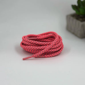 Baby Pink Reflective laces for Yeezy 350 | Glow in the dark round laces | Shiny shoe laces | Laces for Air Force 1