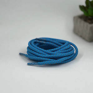 Blue Reflective laces for Yeezy 350 | Glow in the dark round laces | Shiny shoe laces | Laces for Air Force 1