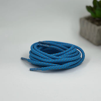 Blue Reflective laces for Yeezy 350 | Glow in the dark round laces | Shiny shoe laces | Laces for Air Force 1