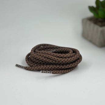 Brown Reflective laces for Yeezy 350 | Glow in the dark round laces | Shiny shoe laces | Laces for Air Force 1