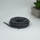 Dark Grey Reflective laces for Yeezy 350 | Glow in the dark round laces | Shiny shoe laces | Laces for Air Force 1