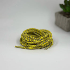 Yellow Gold Reflective laces for Yeezy 350 | Glow in the dark round laces | Shiny shoe laces | Laces for Air Force 1