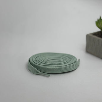 Sea green flat laces for lifestyle sneakers — AJ1, Dunk, Vans, and Adidas Originals