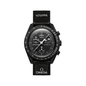 Swatch X Omega Bioceramic Moonswatch Mission to The Moonphase Snoopy Black
