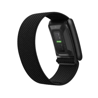Whoop 5.0 Fitness Tracker - Black watch strap with a clasp on a white background - As worn by Virat Kohli